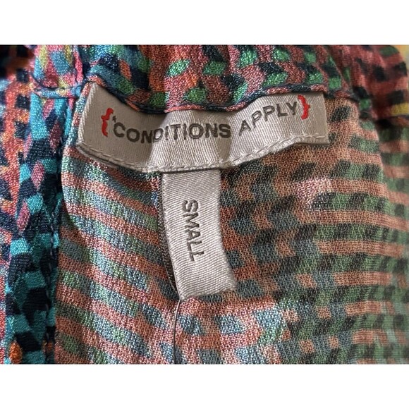 Anthropologie Conditions Apply Size Small Prismatic Geometric Sleeveless Blouse - Picture 9 of 11